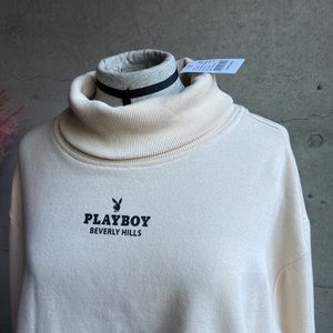 Off-White/Cream Playboy Beverly Hills Turtleneck Sweater 🐰